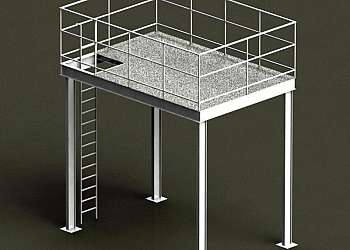 Andaime com guarda corpo Andaime com guarda corpo